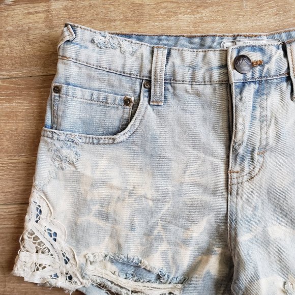 Free People Acid Wash Cutoffs - Picture 3 of 8